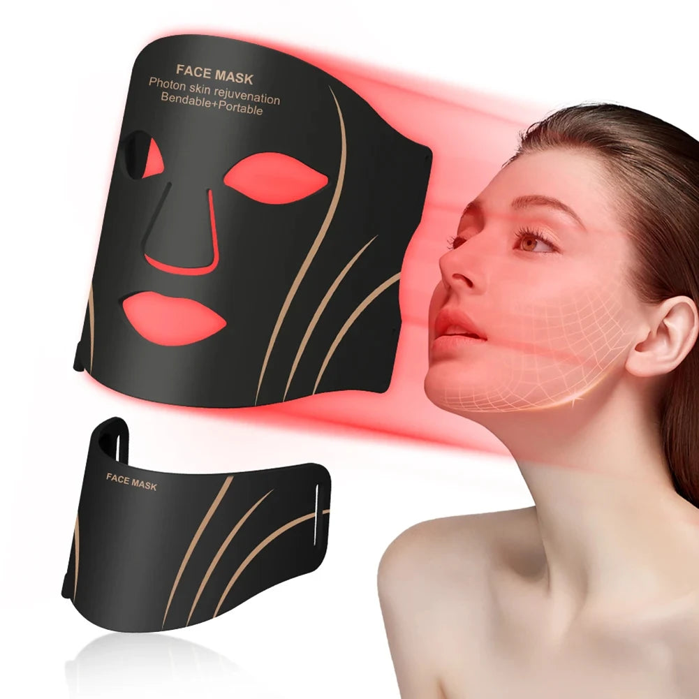 7-Color LED Light Therapy Face & Neck Mask – Anti-Acne Photon