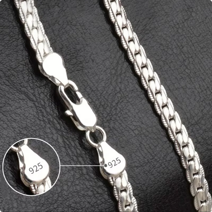 18K Gold/Silver Box Chain Necklace – 6mm Unisex Choker