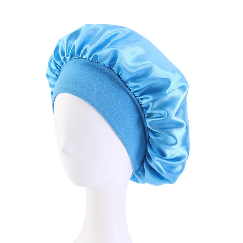 Satin Sleep Bonnet – Silky Hair Wrap Cap with Elastic Band
