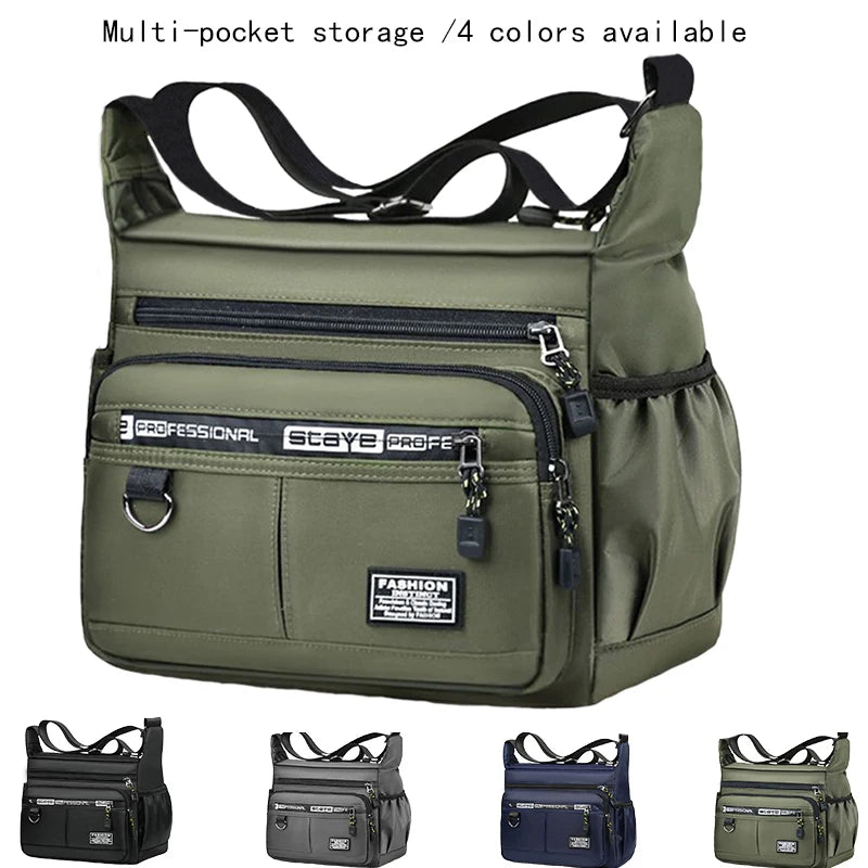 Men's Multi-Pocket Crossbody Bag – Business Shoulder Bag