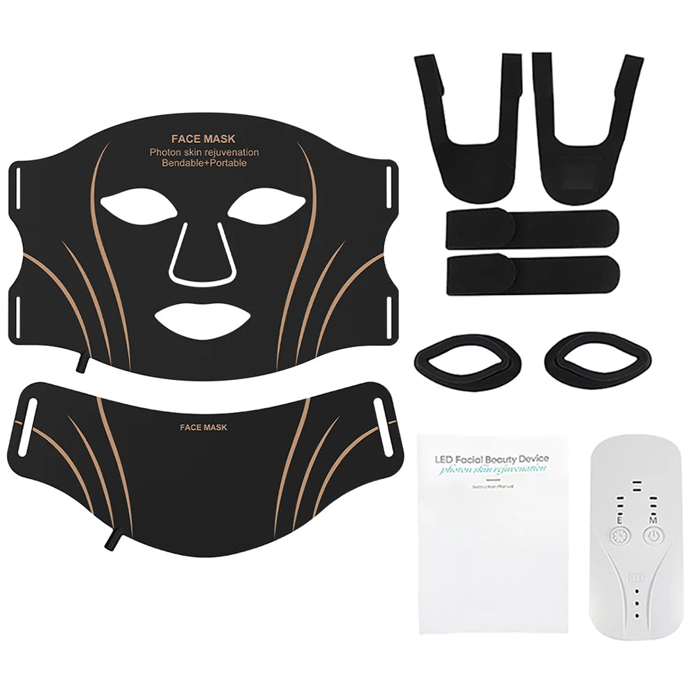 7-Color LED Light Therapy Face & Neck Mask – Anti-Acne Photon