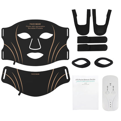 7-Color LED Light Therapy Face & Neck Mask – Anti-Acne Photon