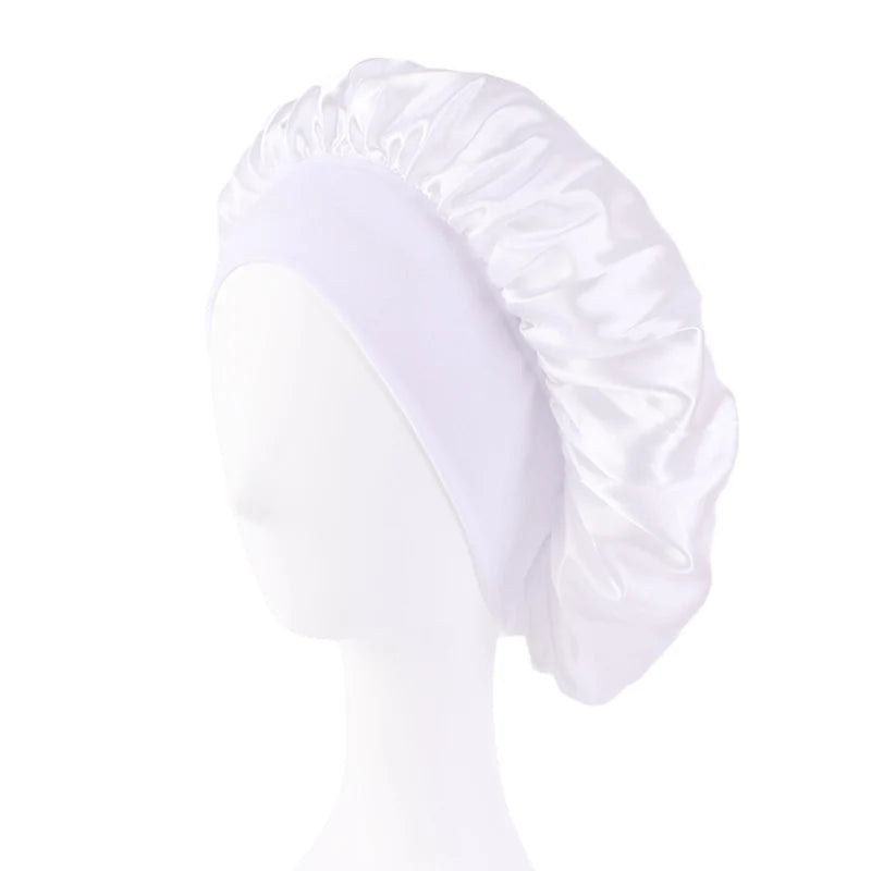 Satin Sleep Bonnet – Silky Hair Wrap Cap with Elastic Band