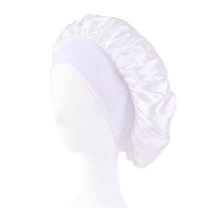 Satin Sleep Bonnet – Silky Hair Wrap Cap with Elastic Band
