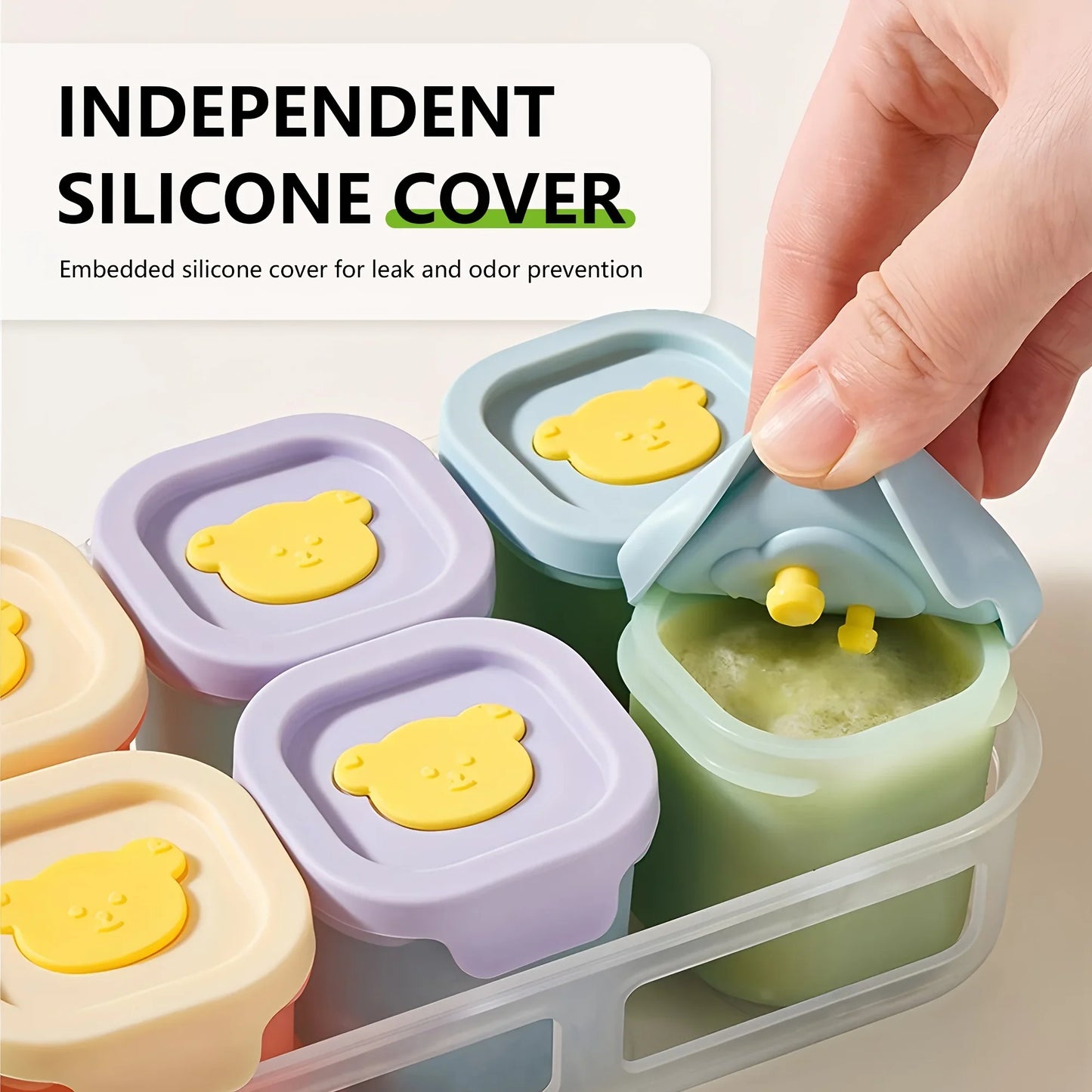 Silicone Snack Containers with Lids – 9pcs Leak-Proof Meal Prep