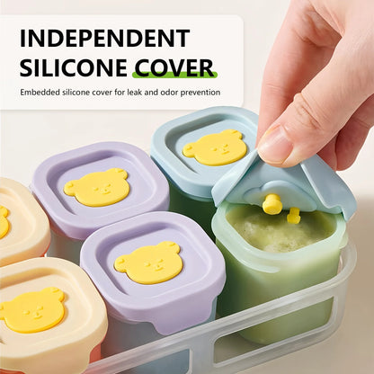 Silicone Snack Containers with Lids – 9pcs Leak-Proof Meal Prep