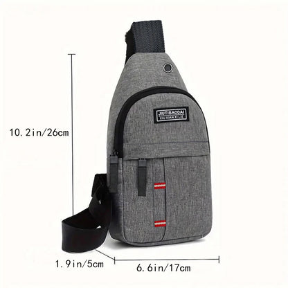 Unisex Chest Pocket Sling Bag – Adjustable Oxford Crossbody