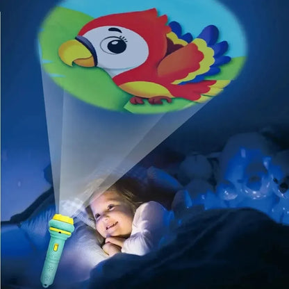 Kids Projector Flashlight – 10 Cards 80 Patterns Bedtime Toy