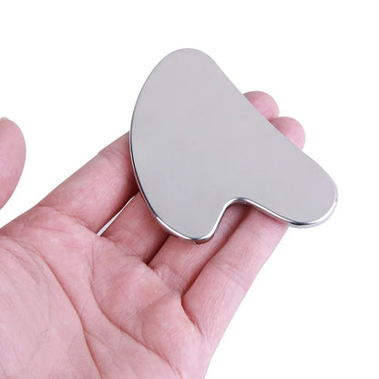 Stainless Steel Gua Sha Scraper – Face & Body Massage Tool