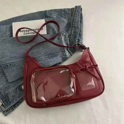 Y2K Transparent Ita Bag – Korean Harajuku Crossbody Purse