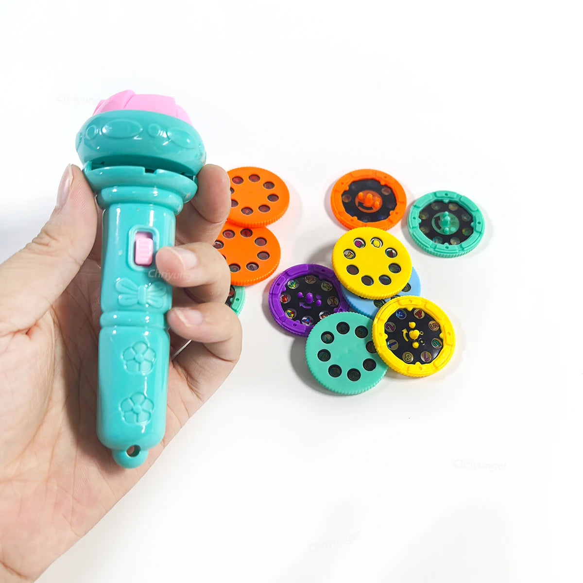 Kids Projector Flashlight – 10 Cards 80 Patterns Bedtime Toy