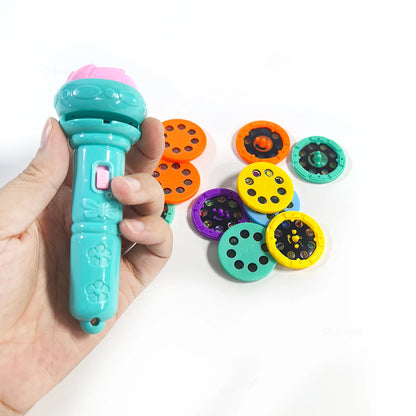 Kids Projector Flashlight – 10 Cards 80 Patterns Bedtime Toy