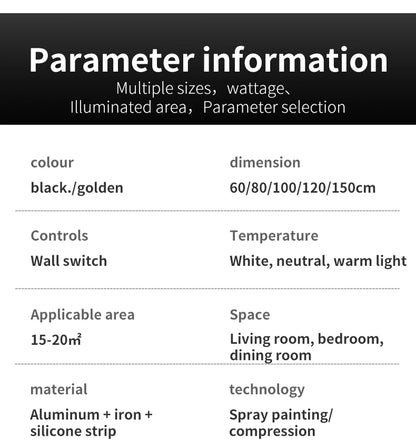 Modern LED Wall Lamp – Long Black I-Shape Bedroom Light