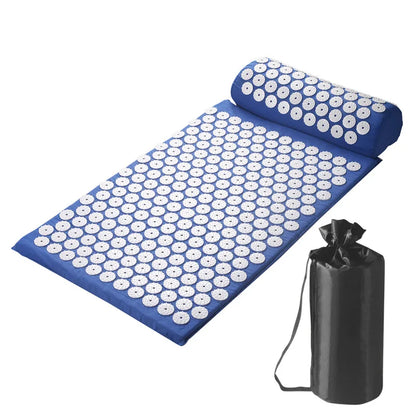 Acupressure Pillow & Mat Set – Neck Back Foot Massage with Bag
