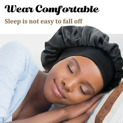 Satin Sleep Bonnet – Silky Hair Wrap Cap with Elastic Band