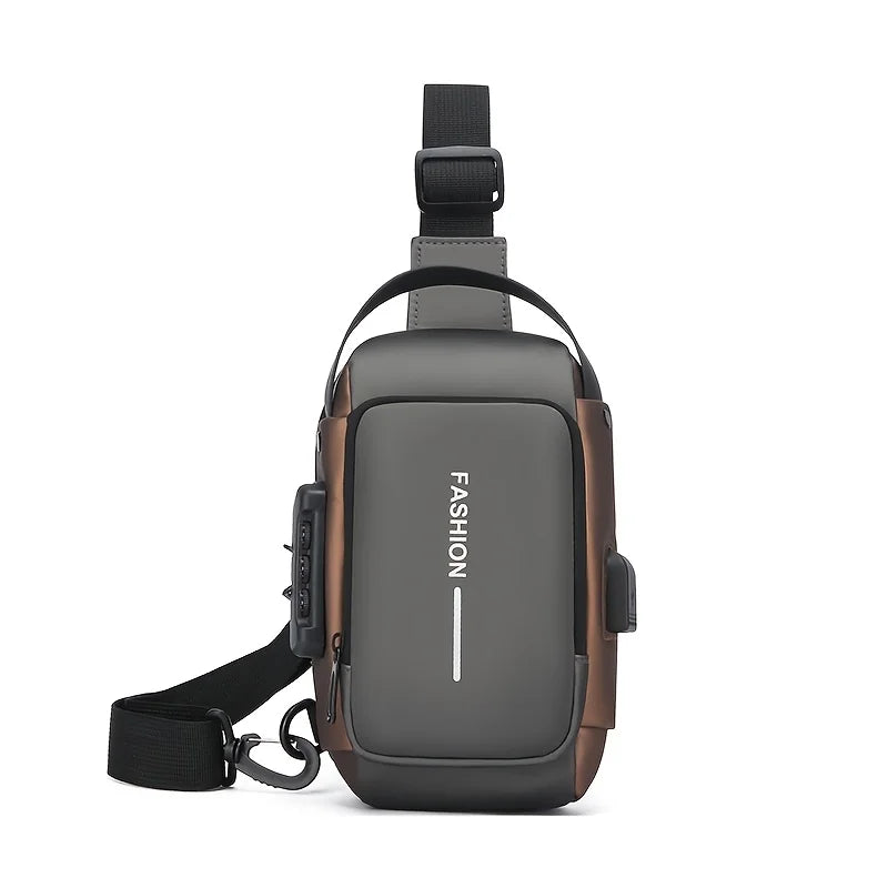Men's Oxford Sling Bag – Crossbody Chest Pack with Phone Pocket