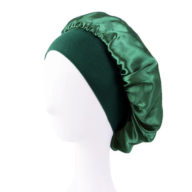 Satin Sleep Bonnet – Silky Hair Wrap Cap with Elastic Band