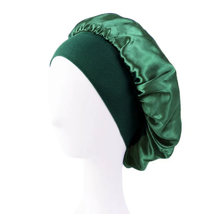 Satin Sleep Bonnet – Silky Hair Wrap Cap with Elastic Band