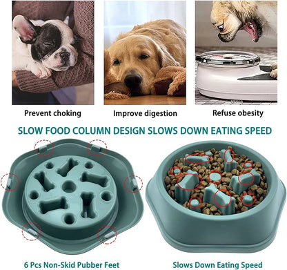 Slow Feeder Dog Bowl – Anti-Choke Non-Slip Puzzle Pet Dish