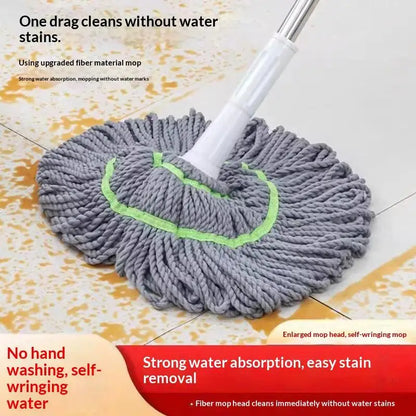 360° Self-Wringing Spin Mop – Hands-Free 2-in-1 Twist Mop