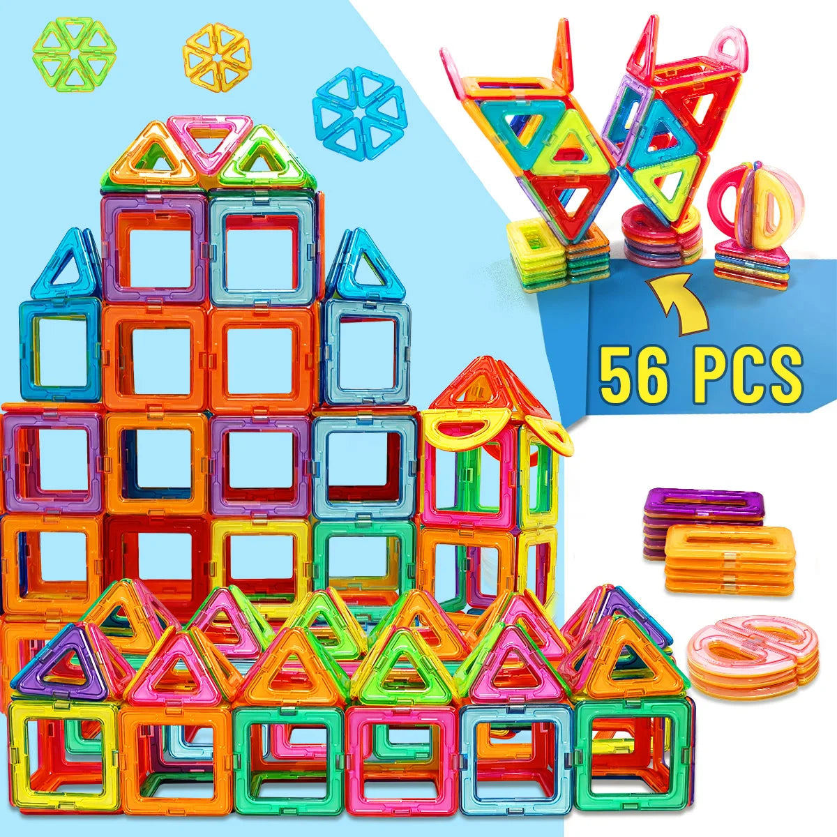 DIY Magnetic Building Blocks – STEM Construction Toy Set