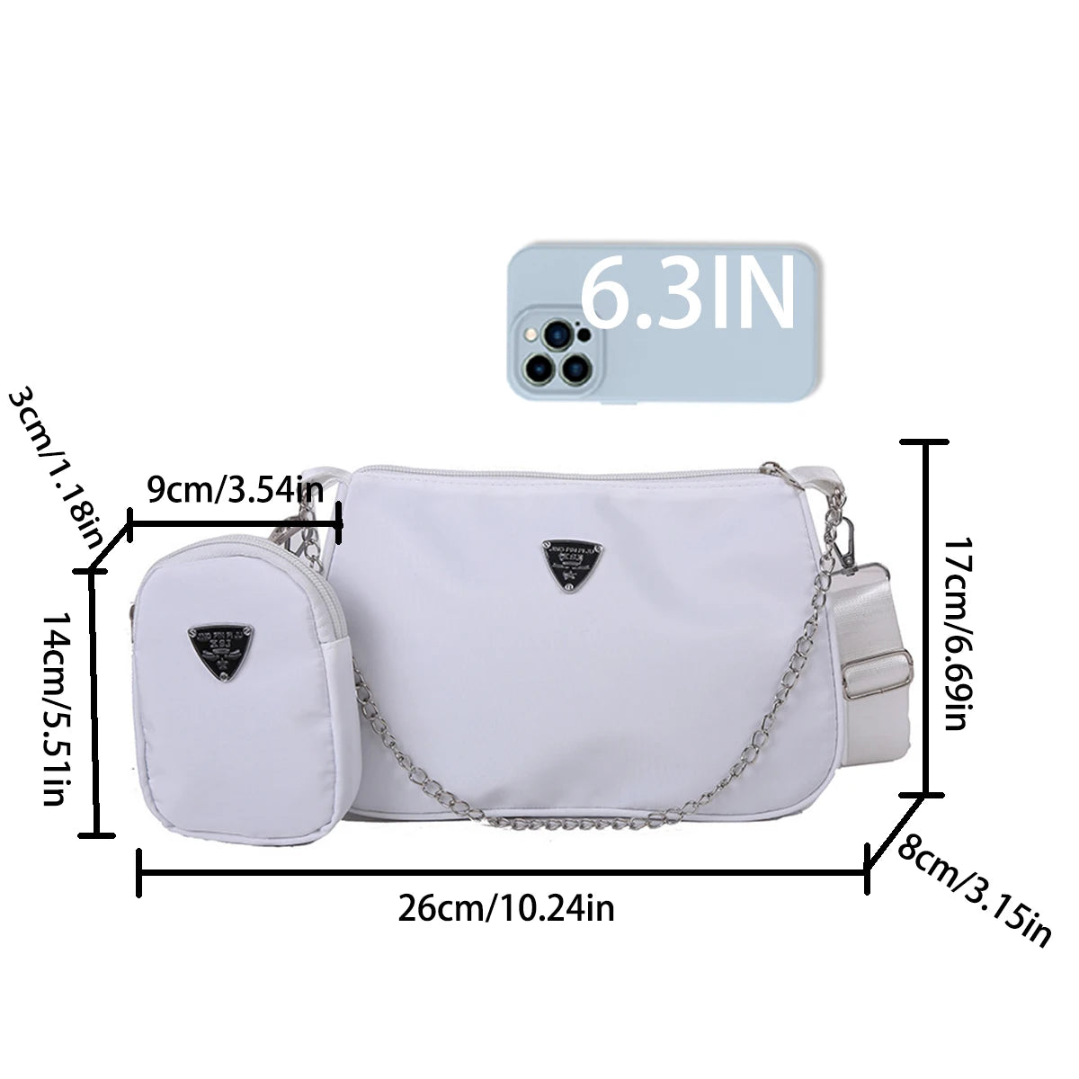 Women's Nylon Crossbody Bag – Casual Underarm Shoulder Bag