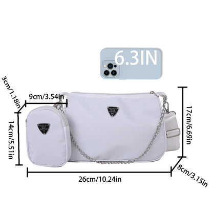 Women's Nylon Crossbody Bag – Casual Underarm Shoulder Bag