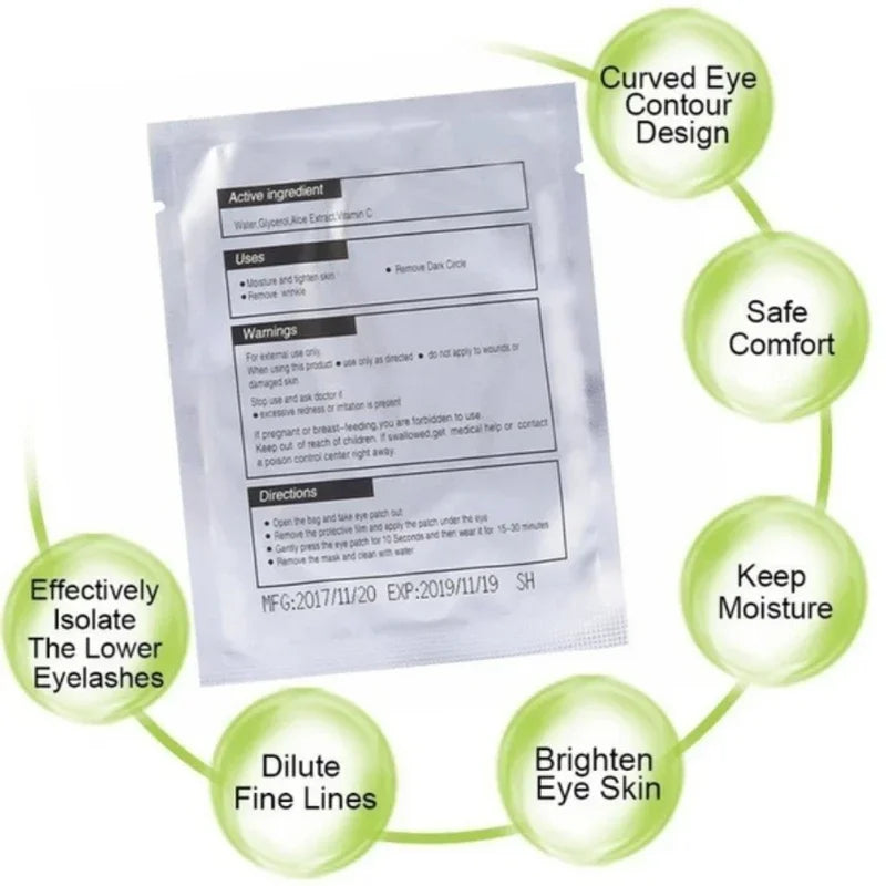 Under-Eye Patches for Eyelash Extensions – 100 Pairs