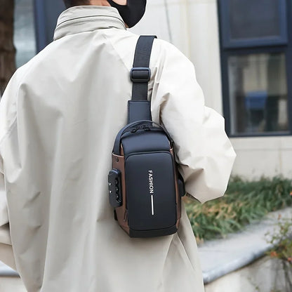 Men's Oxford Sling Bag – Crossbody Chest Pack with Phone Pocket