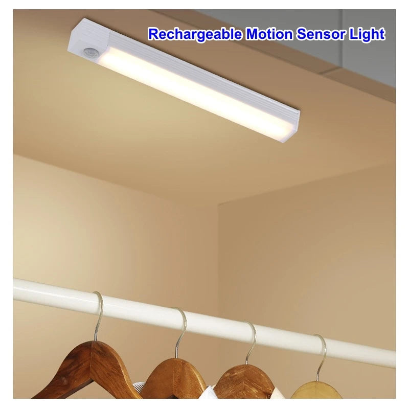 Motion Sensor LED Strip Light – USB Rechargeable Under-Cabinet Lamp