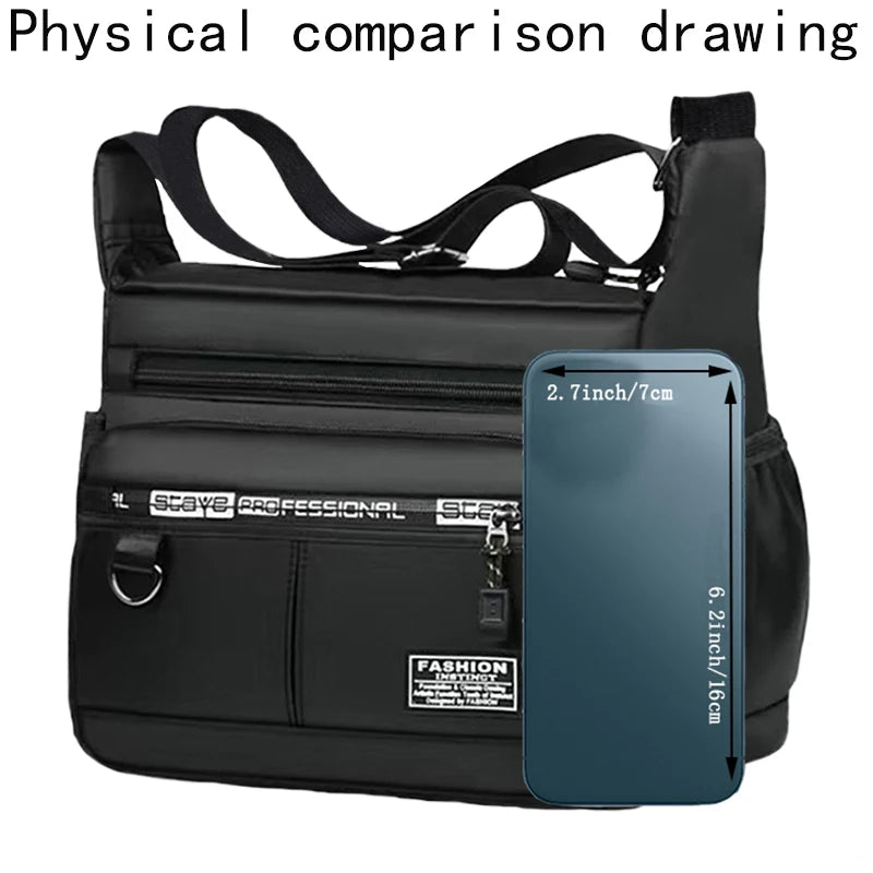 Men's Multi-Pocket Crossbody Bag – Business Shoulder Bag