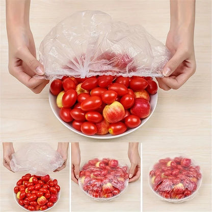 Reusable Elastic Bowl Covers – 100pcs Food Wrap Lids