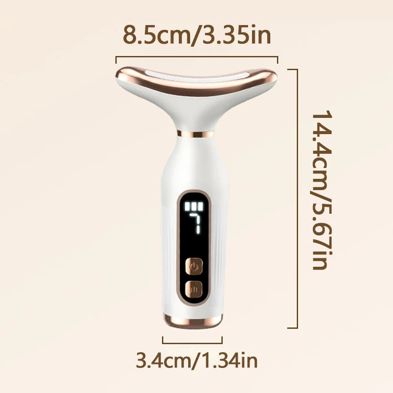 Portable 7-Color LED Light Therapy Massager – Face & Neck Lifting