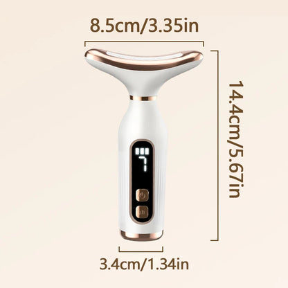 Portable 7-Color LED Light Therapy Massager – Face & Neck Lifting