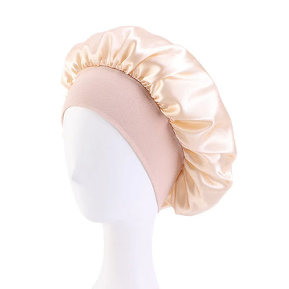 Satin Sleep Bonnet – Silky Hair Wrap Cap with Elastic Band