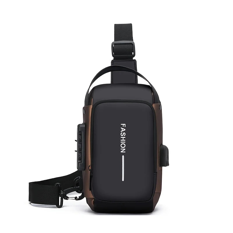 Men's Oxford Sling Bag – Crossbody Chest Pack with Phone Pocket