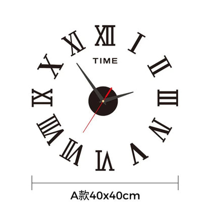 Modern DIY Digital Wall Clock – Silent Sticker Wall Decor