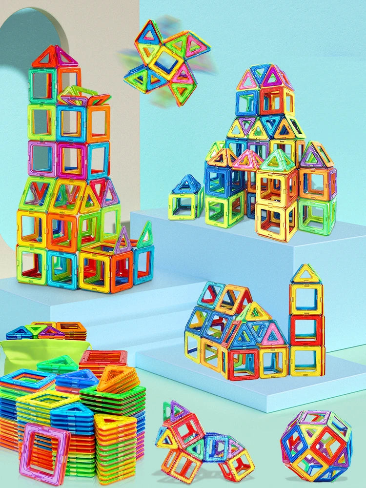 DIY Magnetic Building Blocks – STEM Construction Toy Set