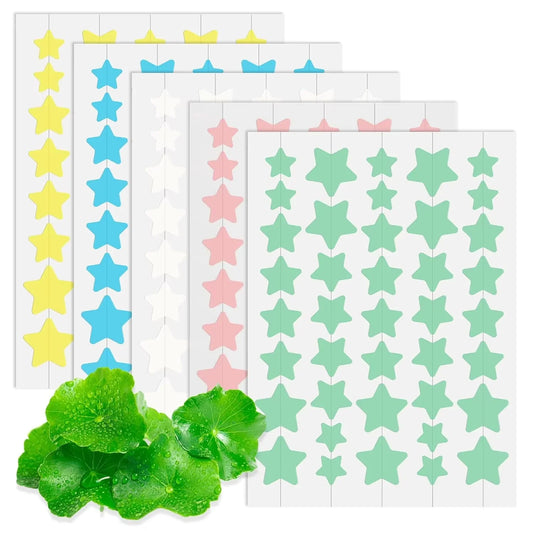 Star Hydrocolloid Acne Patches – 200pcs in 5 Cute Colors