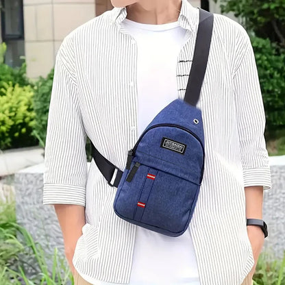 Unisex Chest Pocket Sling Bag – Adjustable Oxford Crossbody