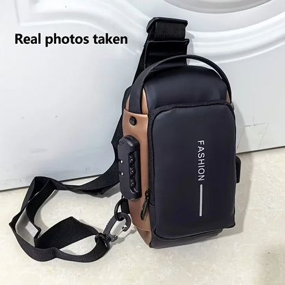 Men's Oxford Sling Bag – Crossbody Chest Pack with Phone Pocket