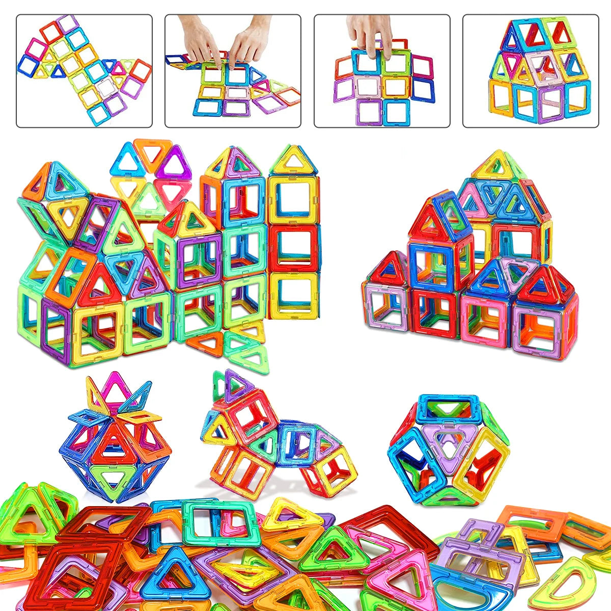 DIY Magnetic Building Blocks – STEM Construction Toy Set