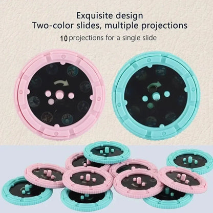 Kids Projector Flashlight – 10 Cards 80 Patterns Bedtime Toy