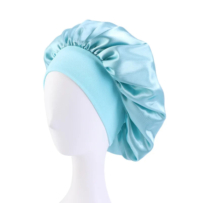 Satin Sleep Bonnet – Silky Hair Wrap Cap with Elastic Band