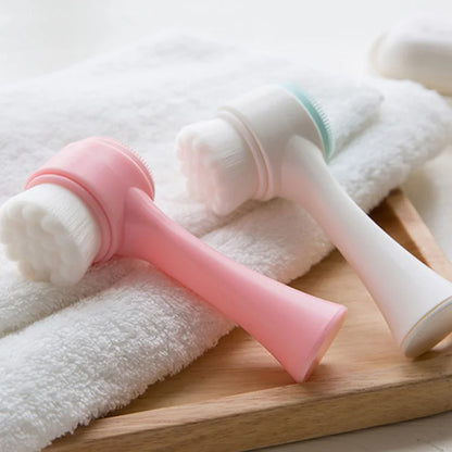 3D Double-Sided Silicone Face Brush – Manual Exfoliator