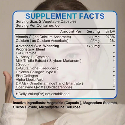 NAC + Glutathione Supplement – Antioxidant Detox, 120 Capsules