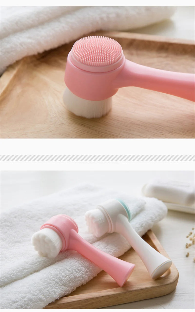 3D Double-Sided Silicone Face Brush – Manual Exfoliator