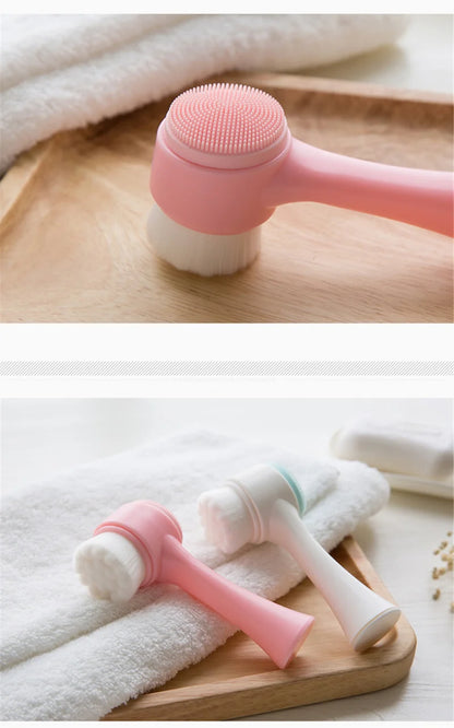 3D Double-Sided Silicone Face Brush – Manual Exfoliator