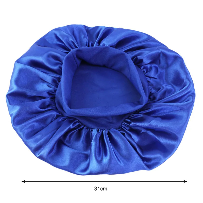 Satin Sleep Bonnet – Silky Hair Wrap Cap with Elastic Band