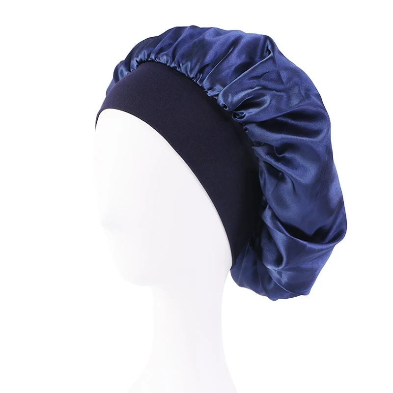 Satin Sleep Bonnet – Silky Hair Wrap Cap with Elastic Band